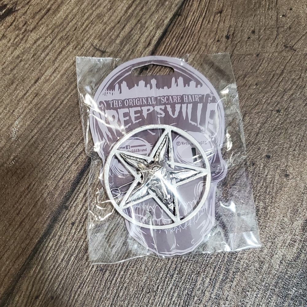 Kreepsville baphomet hair clip